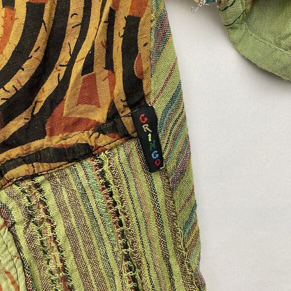 Gringo Patchwork Top Womens M/L Multicolor Long Sleeve Tunic Boho - Picture 7 of 8